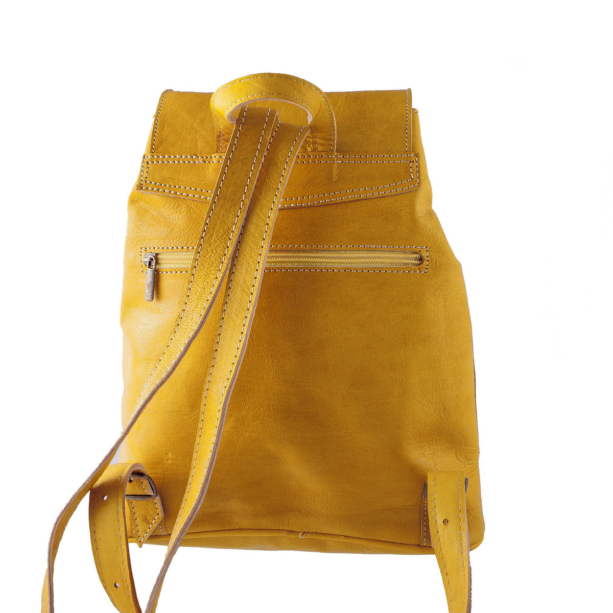 Vintage Style Women's Backpack - Handmade - Brown