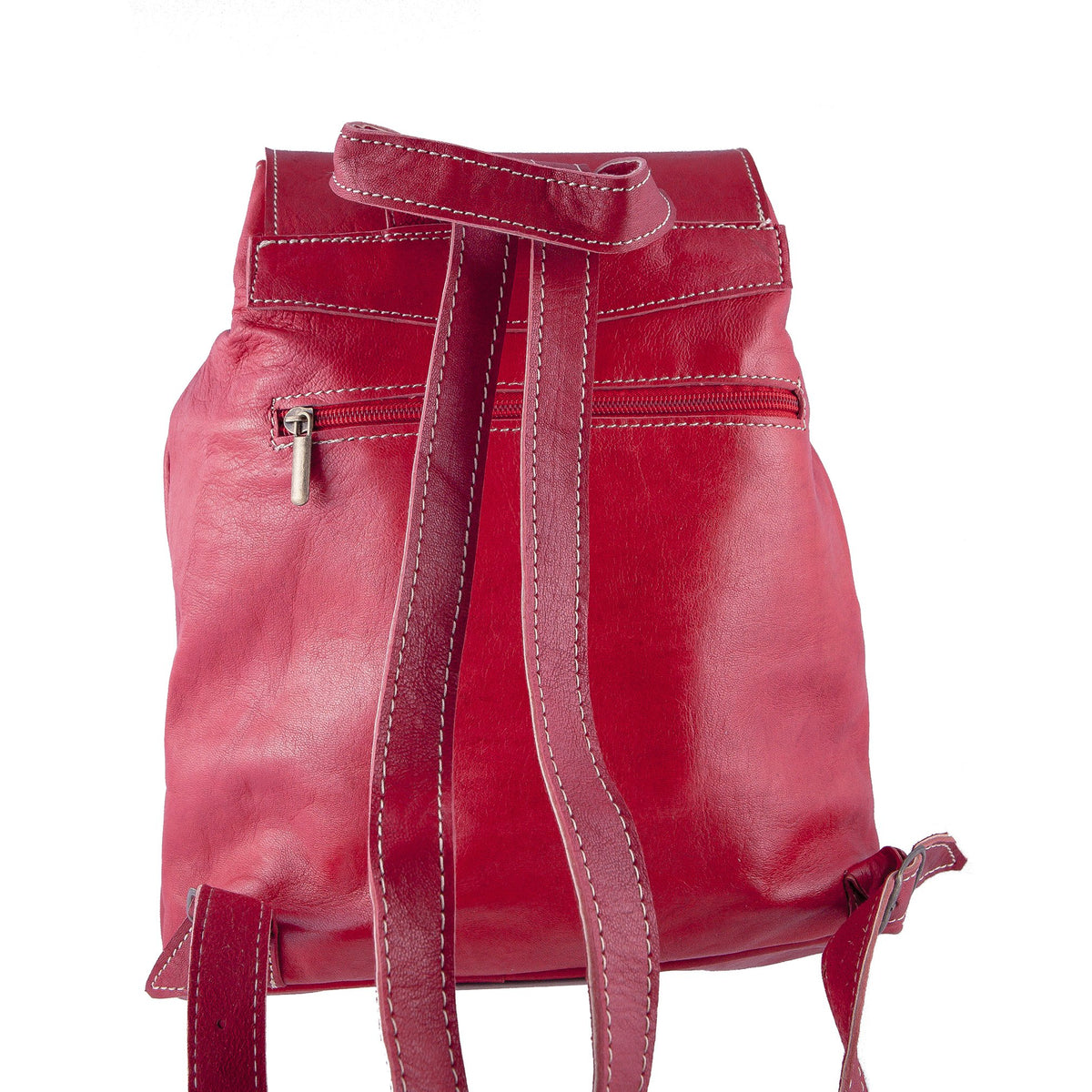 Vintage Style Women's Backpack - Handmade - Dark Brown