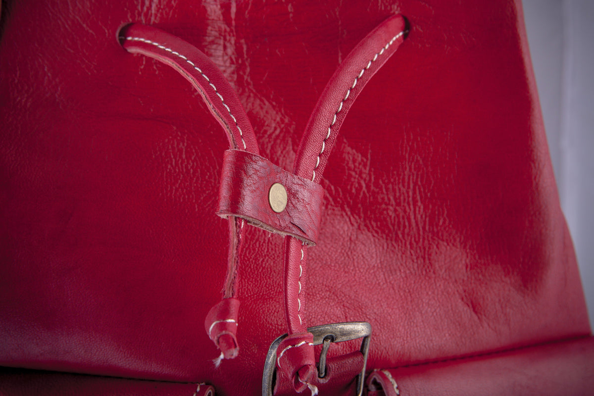Vintage Style Women's Backpack - Handmade - Rose
